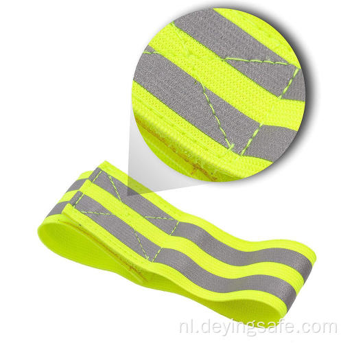 Goed zichtbare reflecterende elastische armband voor hardlopen